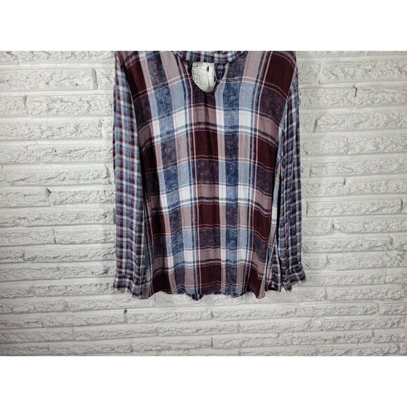 Maurices Womens Top XXL Plus Tunic Long Sleeve Keyhole Neck Rayon PLA32E - Picture 4 of 8